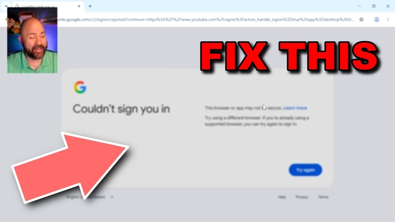 WATCH THIS if you can’t log into YouTube (with Cha-Ching Automate)